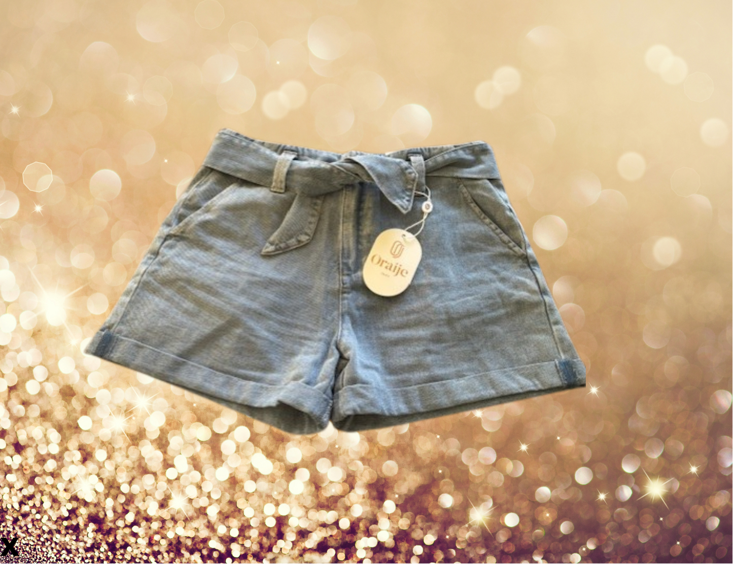 Short jean taille haute Lucie