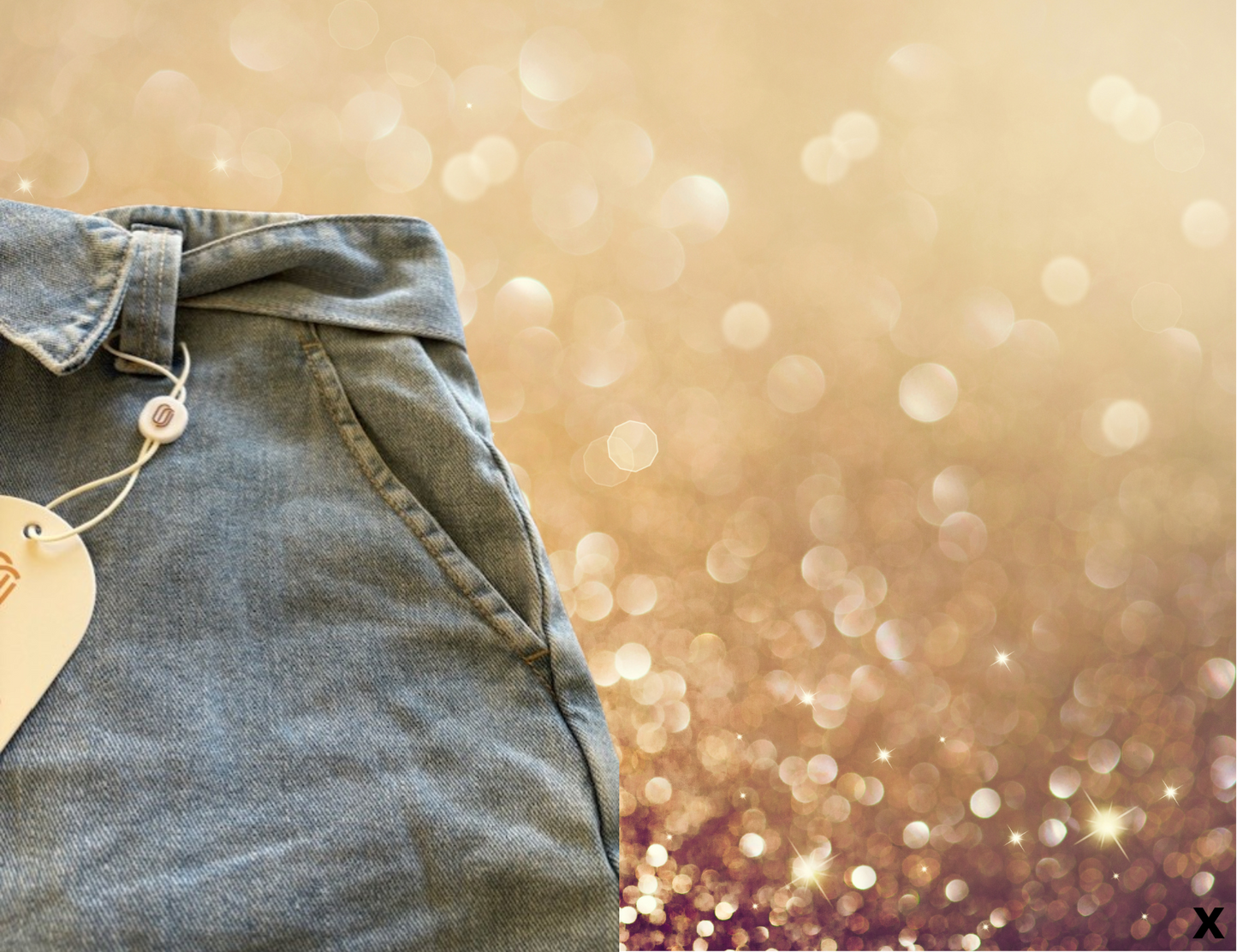 Short jean taille haute Lucie